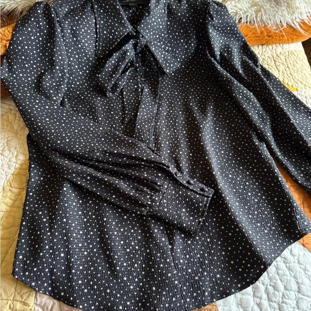 Marc Jacobs The Blouse Tie-neck Buttondown Size 12 Excellent Condition